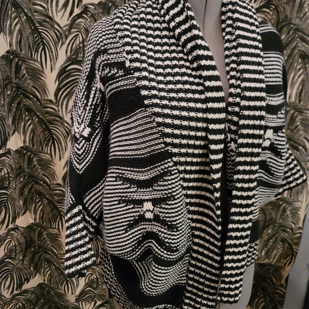 Black and white sweater